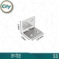 ৫ পিস স্টেইনলেস স্টিলের কর্নার ব্রেস অ্যাঙ্গেল ব্র্যাকেট সিলভার টোন_img_2