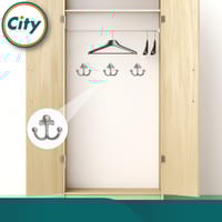 ডাবল কোট হুক ফাইন পলিশ ছোট কোট হুক ওয়াল হ্যাঙ্গার সিলভার রঙের ১ পিস_img_4