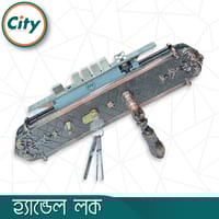 উচ্চ সুরক্ষার বড় আকারের হ্যান্ডেল লক অতিরিক্ত নব সহ প্রধান দরজার জন্য অ্যান্টিক রঙের দরজার লক Door Lock_img_1