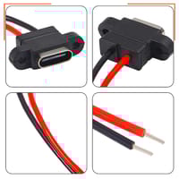 Type-C 2-Pin Waterproof Female USB-C Socket Port with Screw Hole_img_6