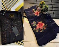 Muslin silk with embroidery work saree_img_1