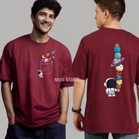 NoveOne N25006– Premium Oversized T-Shirt (Color: Maroon)_img_0