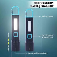 PLSUPREME PL-027 Rechargeable LED Torch Light | 1200mAh | COB Side Lamp | Metal Body | Type-C Charging_img_4