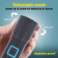 PLSUPREME PL-027 Rechargeable LED Torch Light | 1200mAh | COB Side Lamp | Metal Body | Type-C Charging_img_5