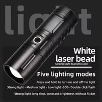 High Lumen LED Flashlight | 6000mAh | Zoom Torch | Power Bank | 3 Modes + SOS | Type-C Rechargeable_img_0