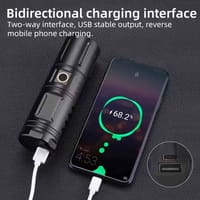 High Lumen LED Flashlight | 6000mAh | Zoom Torch | Power Bank | 3 Modes + SOS | Type-C Rechargeable_img_2