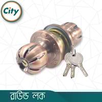 প্রিমিয়াম মানের রাউন্ড লক উচ্চ সুরক্ষা রাউন্ড লক কাঠের দরজার লক অ্যান্টিক রঙের ডোর লক_img_1
