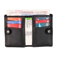 KROYSHALA Moto Biker 100% genuine leather wallet black & chocolate_img_2