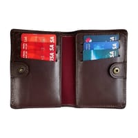KROYSHALA Moto Biker 100% genuine leather wallet black & chocolate_img_3