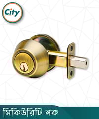 সিকিউরিটি লক ওয়ান সাইড কী ওয়ান সাইড নব সিস্টেম ডেডবোল্ট ডোর লক কফি কালার দরজার লক_img_0