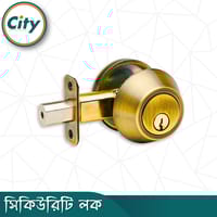 সিকিউরিটি লক ওয়ান সাইড কী ওয়ান সাইড নব সিস্টেম ডেডবোল্ট ডোর লক কফি কালার দরজার লক_img_1