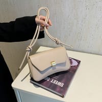 High Quality China Imported Ladies Cross Body / Shoulder Fashionable Knotted Adjustable Strap PU Lather Bag_img_0