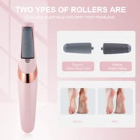 ACWOO Rechargeable Electric Callus Remover – 2-Speed Foot File with LED Light & Dual Roller Heads for Cracked Heels & Dead Skin_img_2