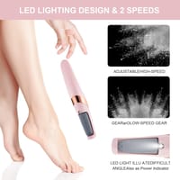 ACWOO Rechargeable Electric Callus Remover – 2-Speed Foot File with LED Light & Dual Roller Heads for Cracked Heels & Dead Skin_img_6