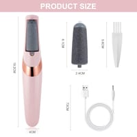 ACWOO Rechargeable Electric Callus Remover – 2-Speed Foot File with LED Light & Dual Roller Heads for Cracked Heels & Dead Skin_img_7