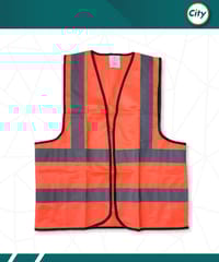 রিফ্লেক্টিভ সেফটি ভেস্ট জিপার সহ লাল রঙের_img_0