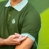 Premium Quality Piping Cut & Sew Design Pique Polo - Forest grn_img_2