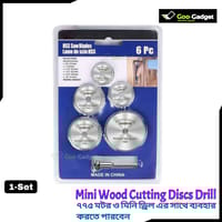 6-Piece Mini Wood Cutting Discs Set with Drill Mandrel for 775 Motor | HSS Circular Saw Blades for Dremel & Rotary Tools_img_0