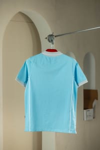 Premium Quality Piping Cut & Sew Design Pique Polo - Light cyn_img_6