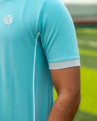 Premium Quality Piping Cut & Sew Design Pique Polo - Light cyn_img_1