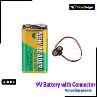 Leader 6F22 9V Battery with Connector_img_0