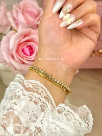 White diamond double chain bracelet_img_0