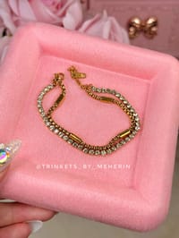 White diamond double chain bracelet_img_2