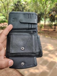 Black Premium 100% Genuine Cow Leather Wallet_img_4