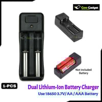 Universal Double Slot Battery Charger | 3.7V 18650/16340/14500 Lithium-Ion Charger Adapter | AC 220V to DC 5V_img_0