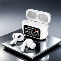 A9 Pro ANC Touch Screen Display Earbuds – White Color_img_0