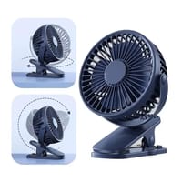 P8 USB Small Handheld Rechargeable Clip Fan – Blue Color_img_0