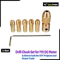 Drill Chuck Set for 775 DC Motor (5.05mm Hole) | Precision Adapter for DIY Projects_img_0