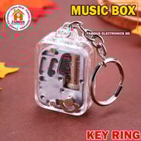 Portable Music Box Movement Keychain for Women Men Unique Acrylic Musical Instrument Toy Key Ring Baby Handy Crank Birthday Gift_img_0