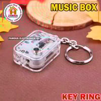 Portable Music Box Movement Keychain for Women Men Unique Acrylic Musical Instrument Toy Key Ring Baby Handy Crank Birthday Gift_img_1