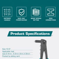 ১০ ইঞ্চি রিভেট গান অর্গনোমিক ডিজাইন হ্যান্ড রিভেটার TOTAL THT32108S_img_5