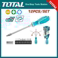 ফ্লেক্সিবেল শ্যাফট স্ক্রু ড্রাইভার সেট ১২ পিস বিটের সাথে TOTAL THT250FL1206_img_1