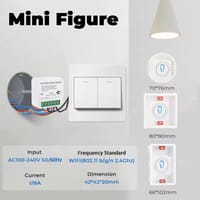2 Gang Mini Smart WiFi Switch Relay (5A/1100W) | Control with App & Voice | Smart Life, Alexa, Google Home_img_3