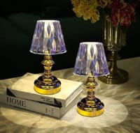 Diamond Dream Battery LED Table Lamp Modern Table Art Fancy Lighting Night Light Night Lamp (8 cm, Gold)_img_3