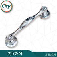 ৮ ইঞ্চি দরজার হ্যান্ডেল নিকেল পালিশ করা দরজার হাতল কাঠের দরজার হ্যান্ডেল_img_1