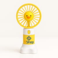 Mini Rechargeable Handheld Fan – Purple Flower Design_img_2