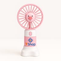Mini Rechargeable Handheld Fan – Purple Flower Design_img_1