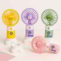Mini Rechargeable Handheld Fan – Purple Flower Design_img_5