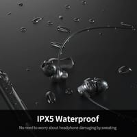 Lenovo HE05 Wireless Bluetooth 5.0 in-Ear Neckband Earphones with Mic - Black Color_img_5