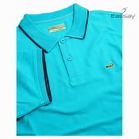 Crocodile Solid Sky Blue Color Polo T-Shirt_img_1
