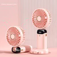 Cross-border N15 handheld fan usb mini portable folding charging small fan halterneck silent desktop small electric fan_img_1