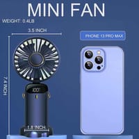 Cross-border N15 handheld fan usb mini portable folding charging small fan halterneck silent desktop small electric fan_img_7