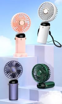 Cross-border N15 handheld fan usb mini portable folding charging small fan halterneck silent desktop small electric fan_img_5