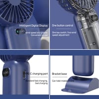 Cross-border N15 handheld fan usb mini portable folding charging small fan halterneck silent desktop small electric fan_img_13