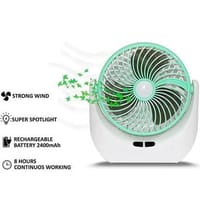 JY Super lithium rechargeable mini table fan with LED light - JY-1880_img_4