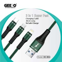Geeoo DC-304 3-In-1 5A Short Charging Cable 30cm_img_0